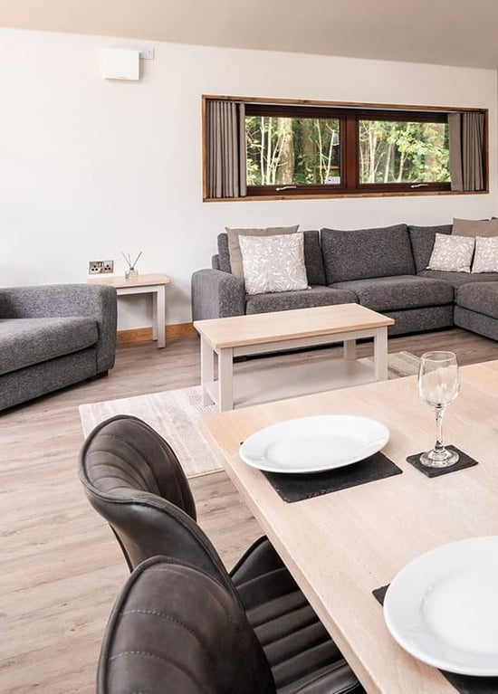 Silver Birch living room at Glentress Forest